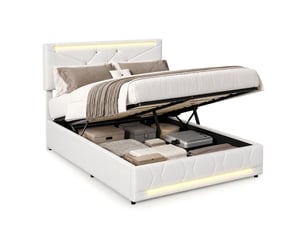 Lit coffre 140x190 cm KEFSR coloris beige
