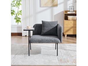 Pouf / repose pied gris