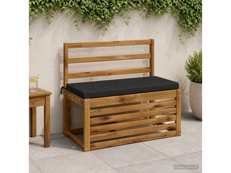  Coussin de banc, coussin d'assise, coussin de canapé soest 100 % polyester noir 60 x 40 x 5 cm cf53444  - Conforama B