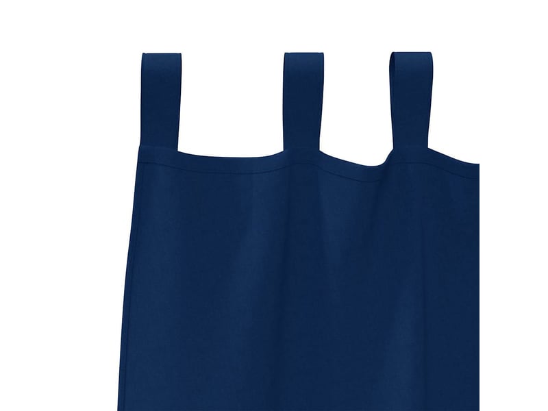  Lot de 2 rideaux occultants, rideaux black-out avec anneaux bleu foncé 245 x 140 cm cf44603  - Conforama E