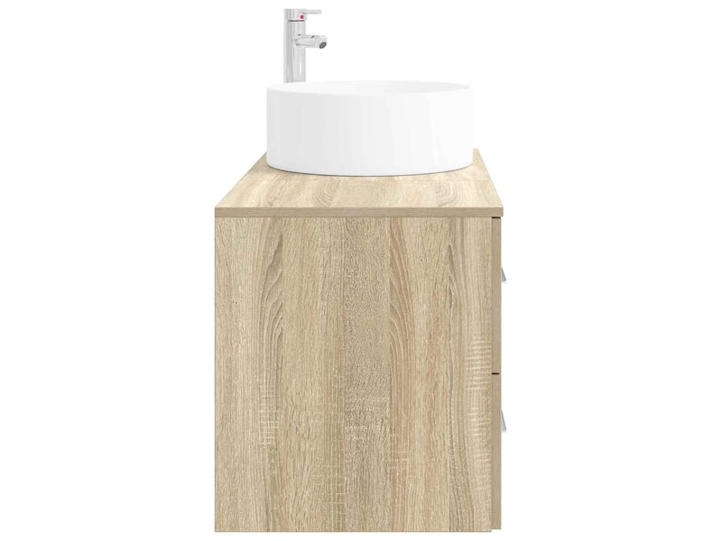 Ensemble de mobilier de salle de bain 2 pc chêne sonoma cf64126 - Conforama D