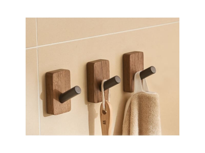  3 porte-manteaux bois, crochets muraux pour chapeaux, clés, serviettes. Déco salon, salle de bain, chambre, cuisine. Naturel, robuste et fonctionnel.  - Conforama A