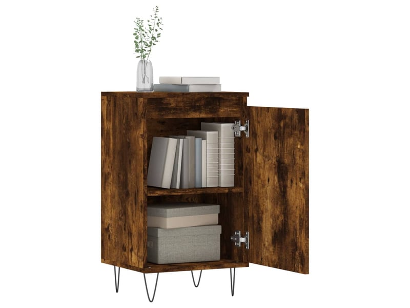  Buffet - bahut - meuble de rangement chêne fumé 40x35x70 cm bois d'ingénierie  - Conforama D