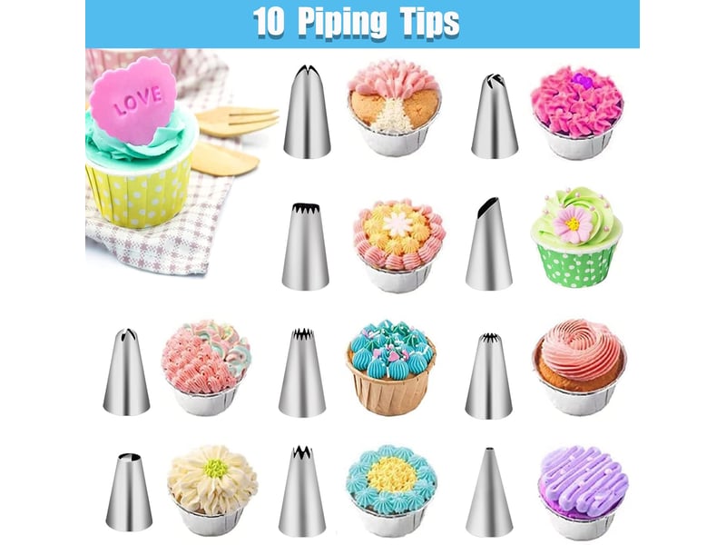  40 poches à douille, poches à douille, sets de pâtisserie, accessoires de pâtisserie, ustensiles de pâtisserie  - Conforama B