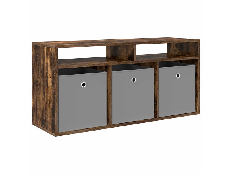  Armoire de rangement bureau avec tiroir chêne fumé 102x32x48,5 cm  - Conforama A