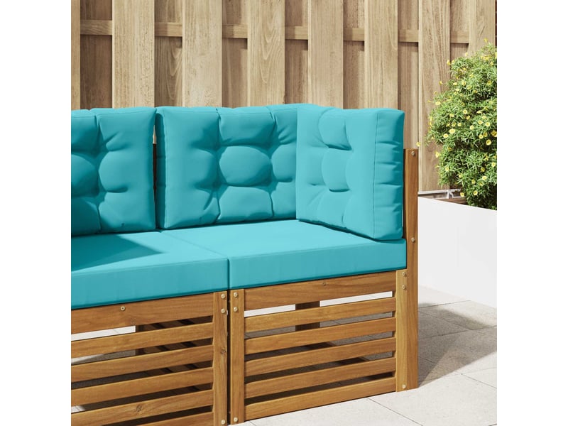  Coussin de canapé d'extérieur, coussin de chaise polyester turquoise 60 x 60 cm cf54177  - Conforama B