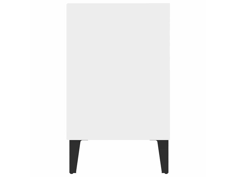  Meuble tv - banc tv - meuble de rangement avec pieds en métal blanc 103,5x30x50 cm  - Conforama E