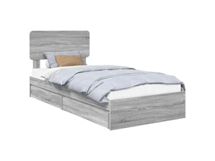 Lit simple 100x200 cm    coloris gris