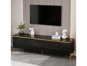 Meuble tv coloris noir 170 cm