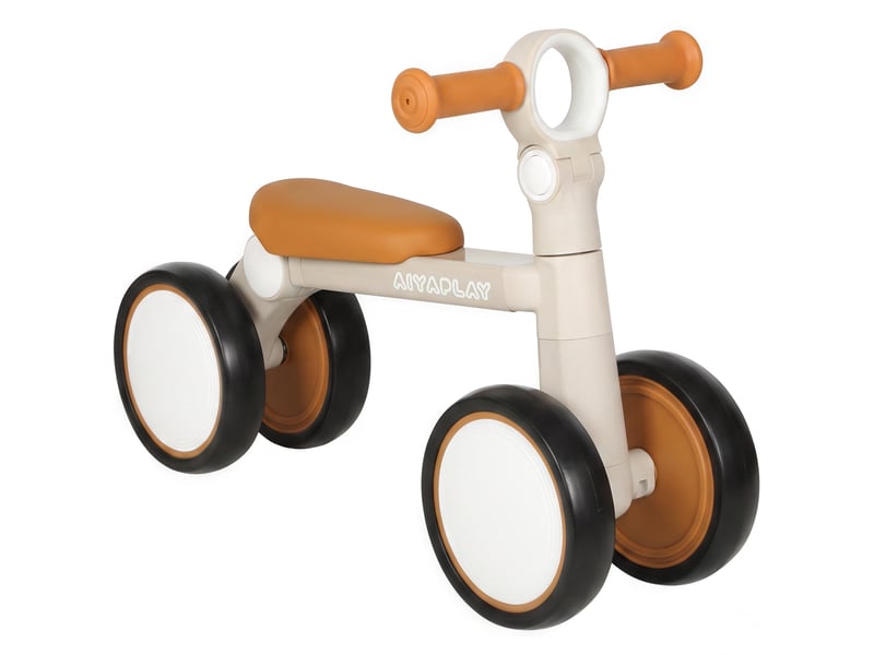  Draisienne pliante ultralégère avec cadre en aluminium, selle et guidon réglables pour enfants de 1 à 2 ans - crème  - Conforama A