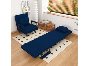 Fauteuil relax manuel TCQPZ Tissu bleu