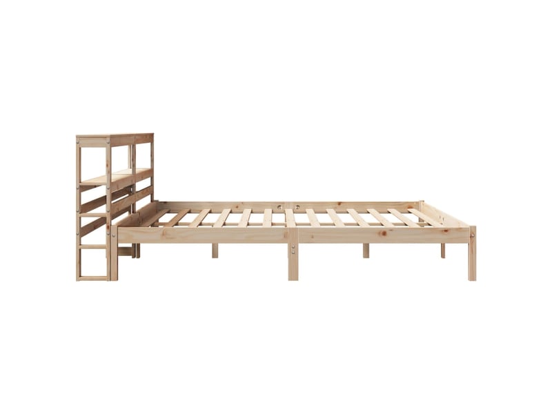  Lit double- lit adulte -  cadre de lit sans matelas 180x200 cm bois massif de pin  - Conforama D