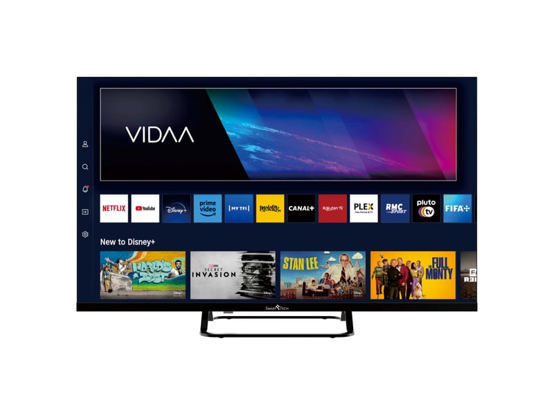 Smart tech tv led hd 32 pouces (80cm) 32hv02v smart tv vidaa - molotov, netflix, prime video, disney+, youtube, plex - 3xhdmi - 2xusb - mode hotel 32hv02v - Conforama B