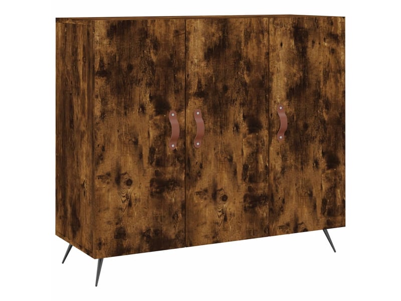  Buffet - bahut - meuble de rangement chêne fumé 90x34x80 cm bois d'ingénierie  - Conforama A