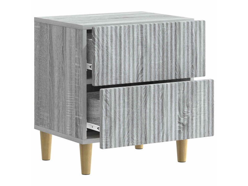 Table de chevet 2 pièces sonoma gris 43 x 34,5 x 48 cm - Conforama D