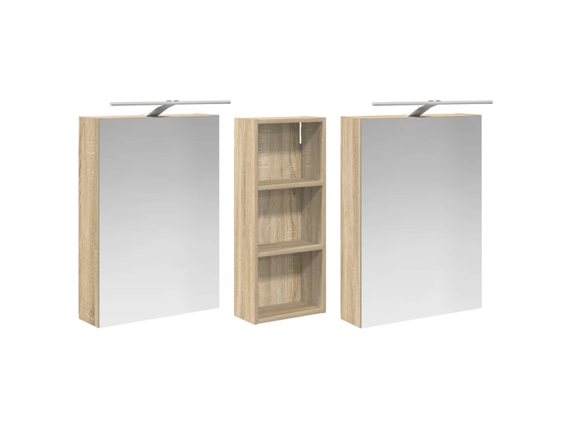  Ensemble de meubles de salle de bain 3 pcs 130x14.5x70 cm shl6250  - Conforama E