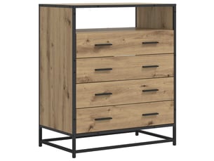 Armoire à tiroirs, commode 4-tiroir chêne artisanal 70x41x83,5 cm