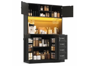 Buffet 4 porte(s) 1 tiroir(s) MODENVIE - 120 cm coloris noir