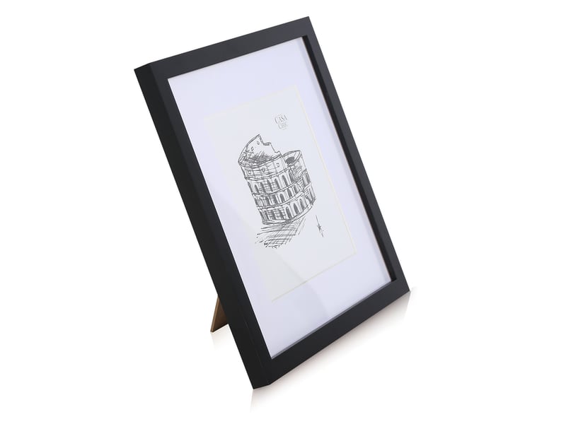 Cadre photo - blumfeldt casa chic cannon - carré 30 x 30 cm - bois - noir  - Conforama A
