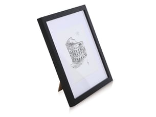 Cadre photo - blumfeldt casa chic cannon - carré 30 x 30 cm - bois - noir
