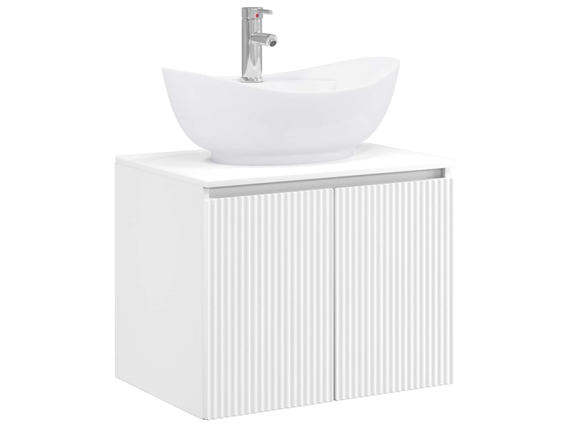  Ensemble de mobilier de salle de bain blanc bois d'ingénierie cf64581  - Conforama A