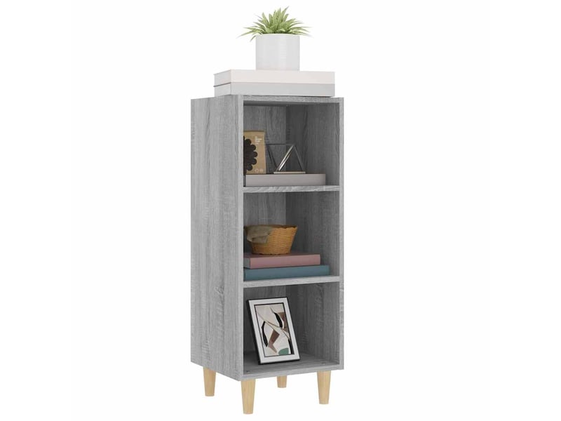  Buffet - bahut - meuble de rangement sonoma gris 34,5x32,5x90 cm bois d'ingénierie  - Conforama D