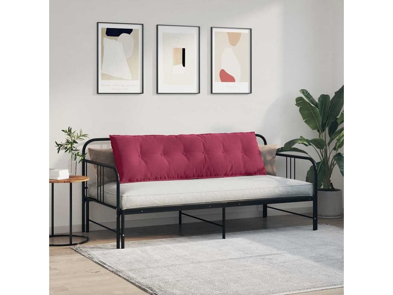 Coussin de dos, coussin de dossier bordeaux 160 x 50 cm tissu en velours côtelé cf54589 - Conforama D