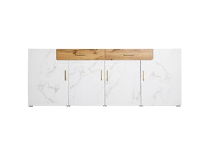 Buffet 4 porte(s) 2 tiroir(s) <strong></strong> <strong>BrimViber</strong> - 208 cm coloris blanc
