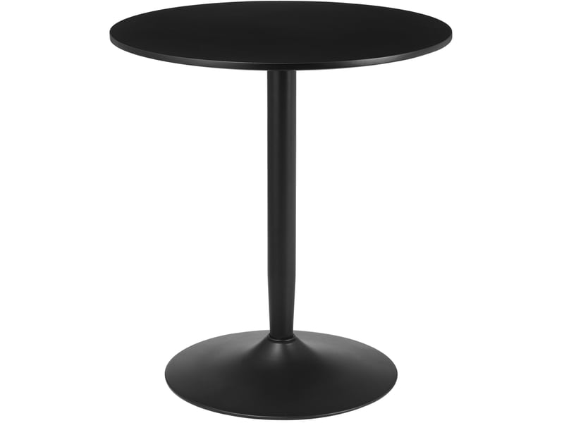  Table de salle à manger ronde pour 2 personnes avec pied en acier et base antidérapante, pour cuisine, ø70 × 75 cm  - Conforama A