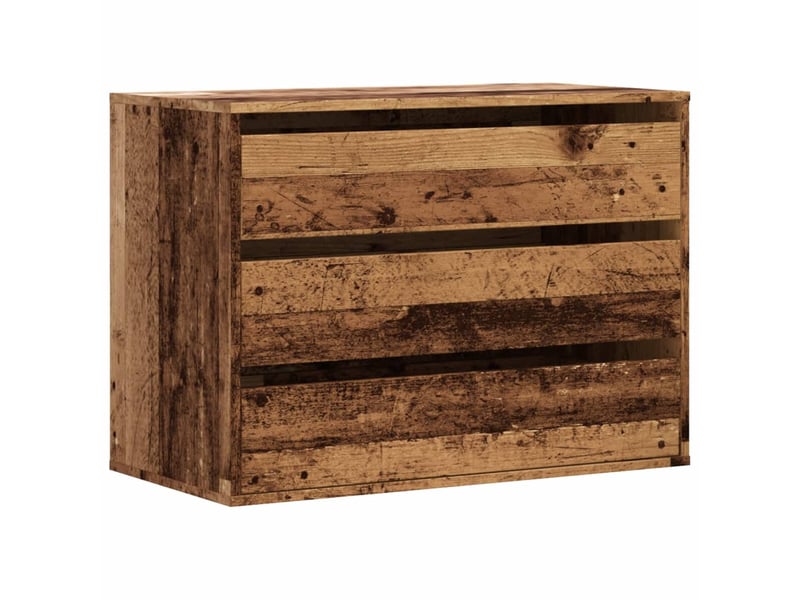  Commode chambre adulte, commode d'angle vieux bois 80x41x58 cm bois d'ingénierie  - Conforama A