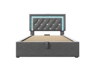 Lit coffre 90x200 cm SOGEU   coloris gris