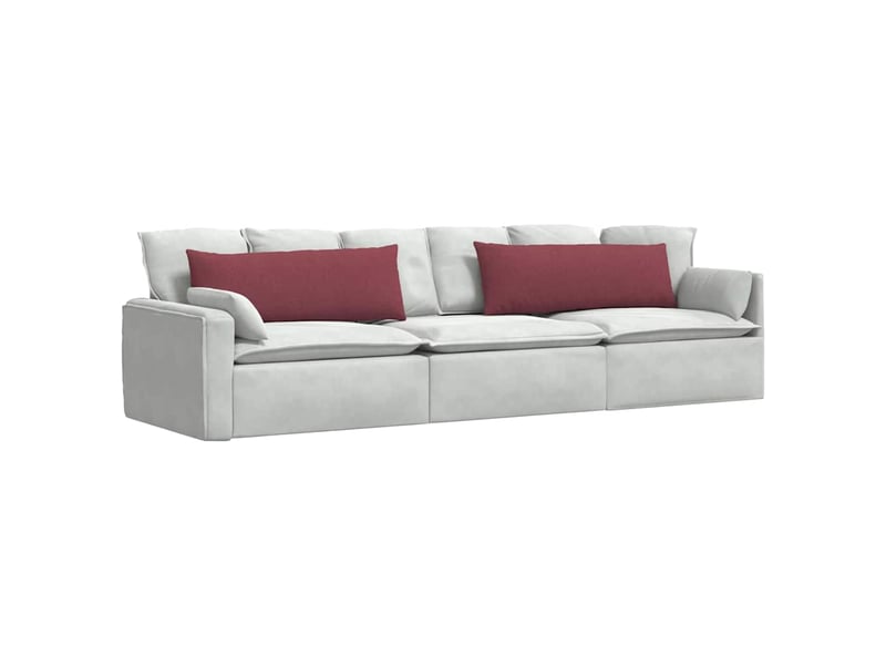  Lot de 2 coussins de canapé, coussins décoratifs tissu bordeaux 120 x 40 cm cf58794  - Conforama C