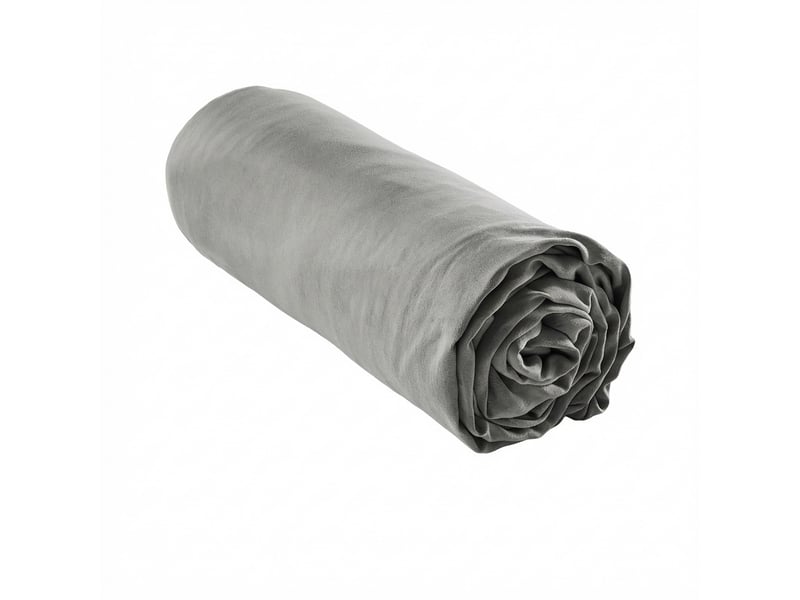  Drap housse 90x190+30 cm lyocell gabrielle granit PD24897 - Conforama B