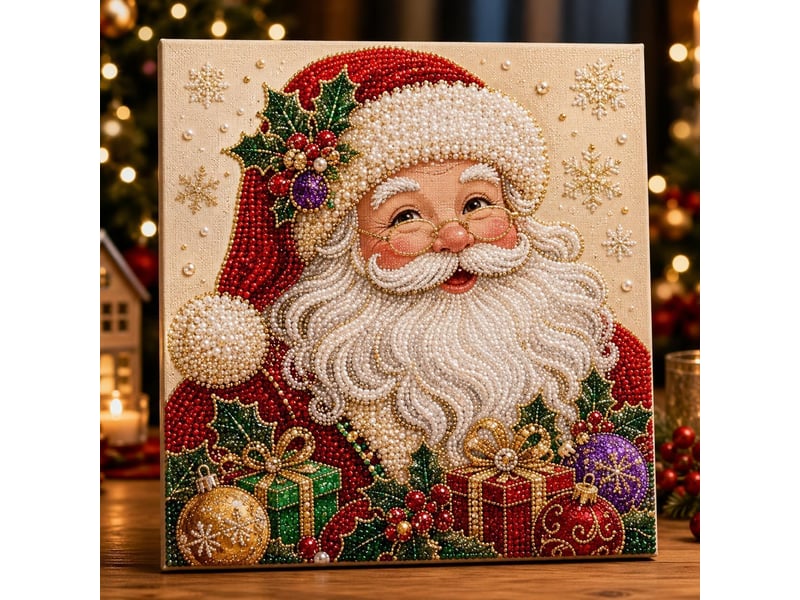  Kit diy diamond painting perles de noël – art créatif à réaliser soi-même pour adultes-style 2  - Conforama C