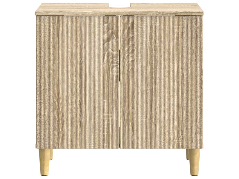  Meuble sous lavabo de salle de bain arnhem chêne sonoma cf64821  - Conforama D