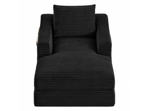 Fauteuil convertible <strong>RAUMIO</strong> Velours côtelé noir