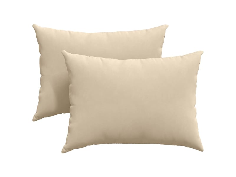  Lot de 2 coussins de canapé, coussins décoratifs tissu crème 70 x 50 cm cf58822  - Conforama A