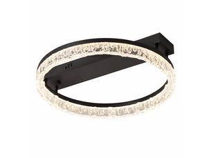 Plafonnier rond noir d – éclairage 3 couleurs