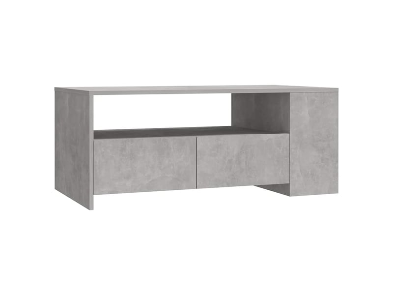  Table basse rectangulaire | table de salon gris béton 102x55x42 cm bois d'ingénierie shl905  - Conforama A