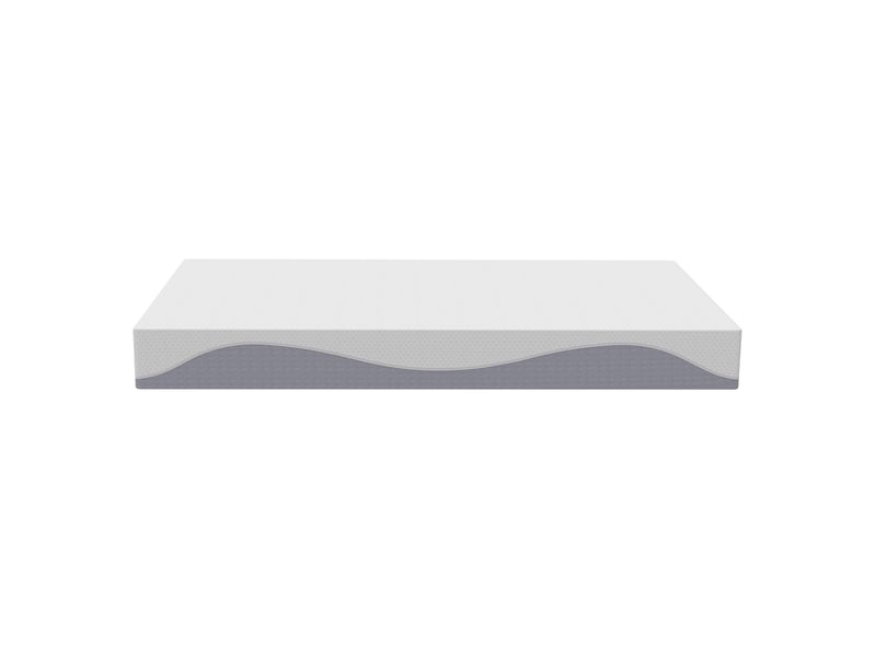 Matelas en mousse 140 × 200 cm 2 places réversible h3h4 avec housse déhoussable et lavable, blanc et gris - Conforama A