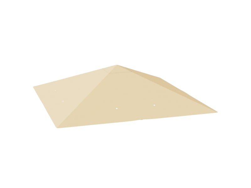  Toit de remplacement pour pavillon - 3x3 m - beige - tissu oxford 370 gm² - résistant à l'eau - upf30+ 298x298x1cm - Conforama A