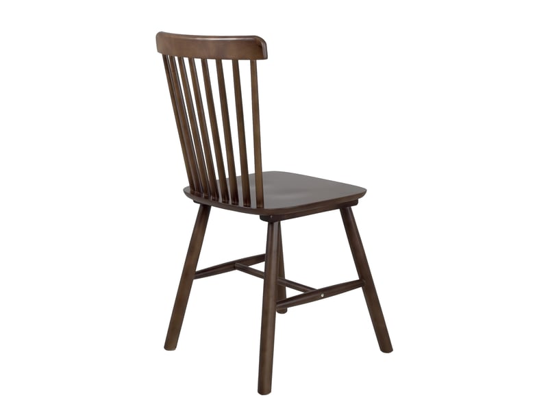  Lot de 2 chaises bistrot mona en bois massif d’hévéa finition bois foncé 432-MONA - Conforama D