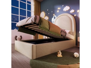 Lit coffre 90x200 cm <strong>SWEIKO</strong>  <strong>AB20837071A</strong> coloris beige