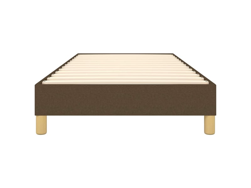  Lit simple- lit adulte -  cadre de lit à lattes marron foncé 100x200 cm tissu  - Conforama D