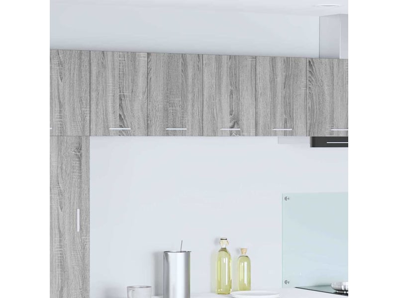 Meuble de rangement, armoire suspendue gris sonoma et blanc 60x31x40cm - Conforama B