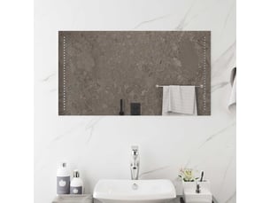 Miroir de salle de bain, miroir de toilette led transparent 90 x 50 cm verre trempé cf62630