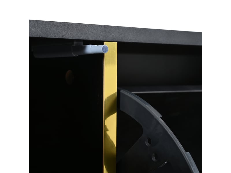  Meuble à chaussures 80x25x96 cm, deux portes avec étagères modulables, idéal pour couloir et chambre noire  - Conforama R