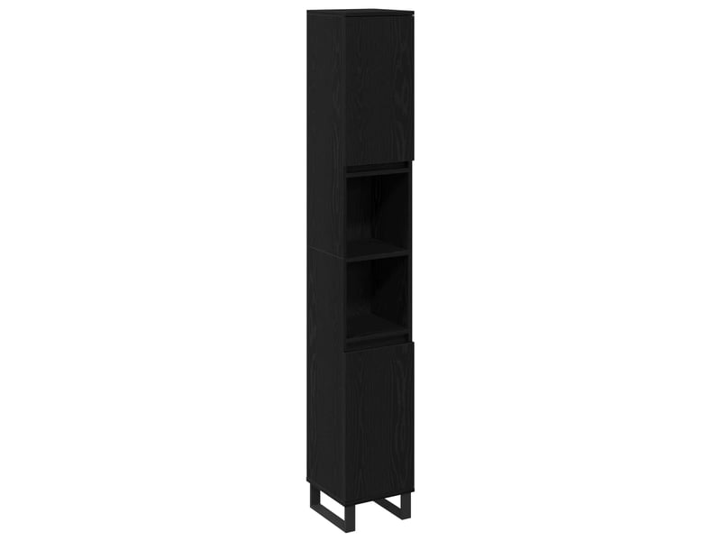  Ensemble de mobilier de salle de bain 3 pc chêne noir cf64325  - Conforama E