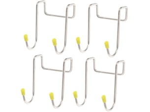 Ces quatre crochets en s à double tête sont fabriqués en acier inoxydable et conviennent à des endroits tels que les salles de bains et les cuisines, gris - réf. Szpb845097jjzj