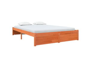 Lit 2 places 150x200 cm    coloris marron